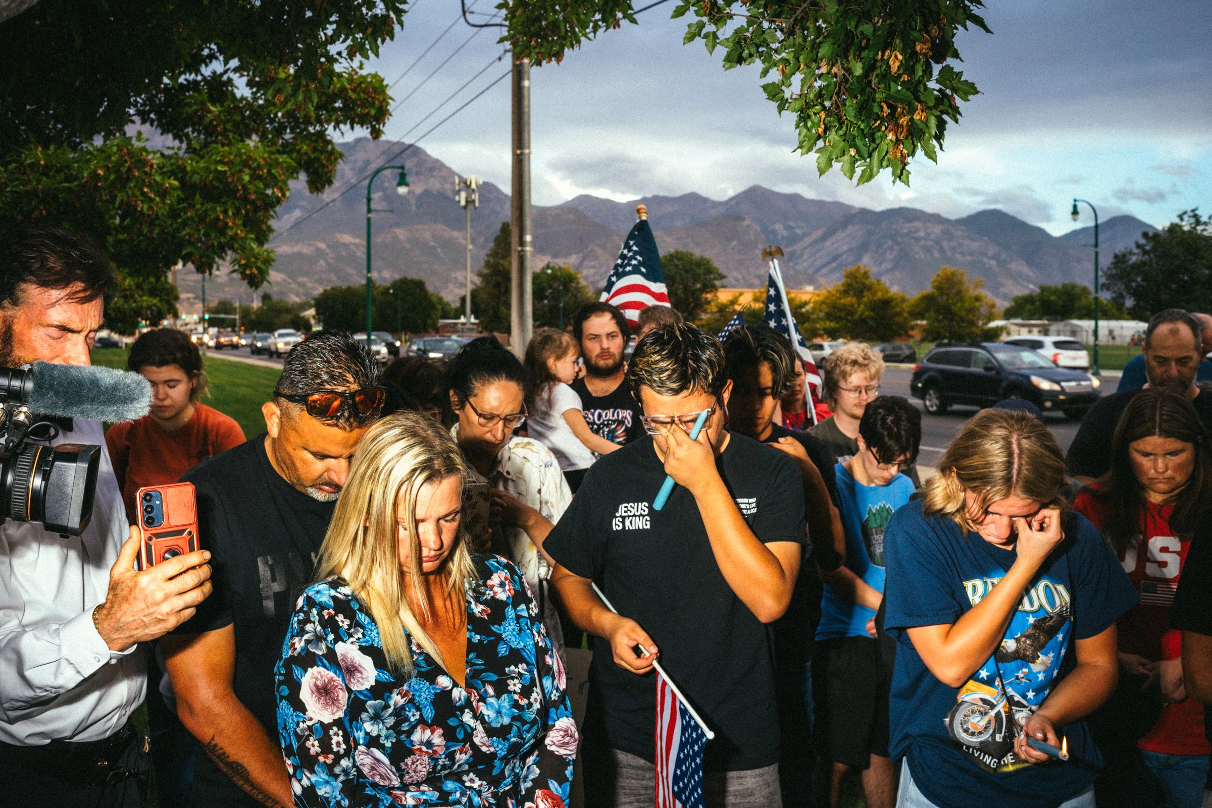 Scenes From Charlie Kirk’s Spontaneous Memorial in Utah